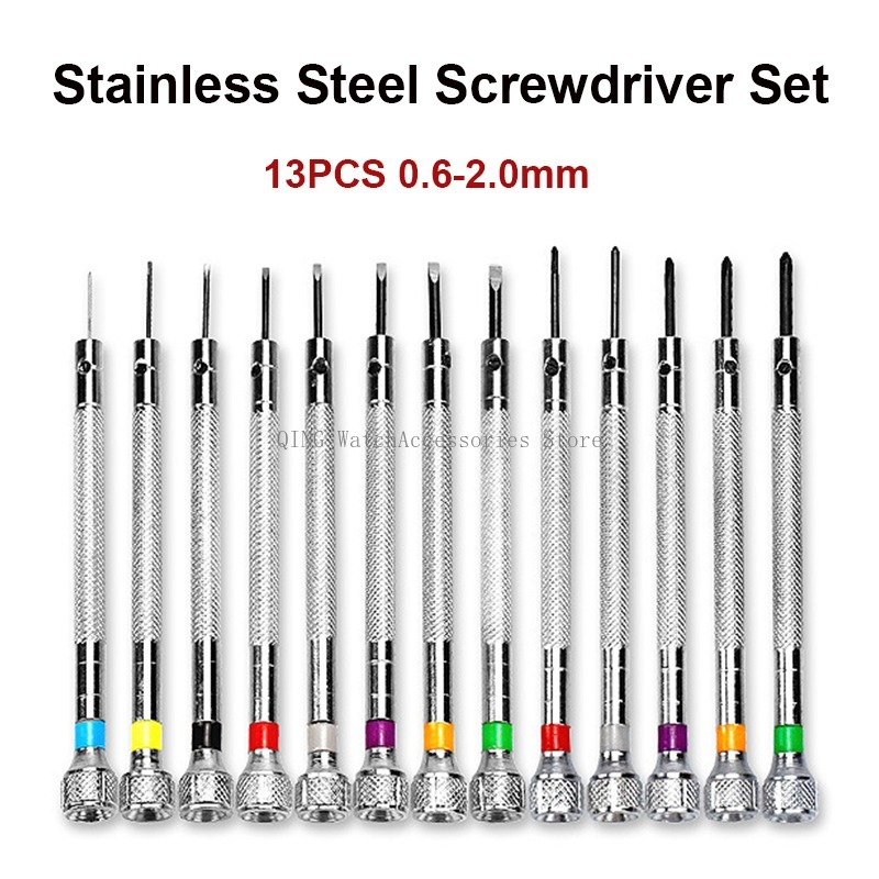 Watchmaker Screwdriver - 13 stuks 0,6 mm-2,0 mm horlogereparatiegereedschap