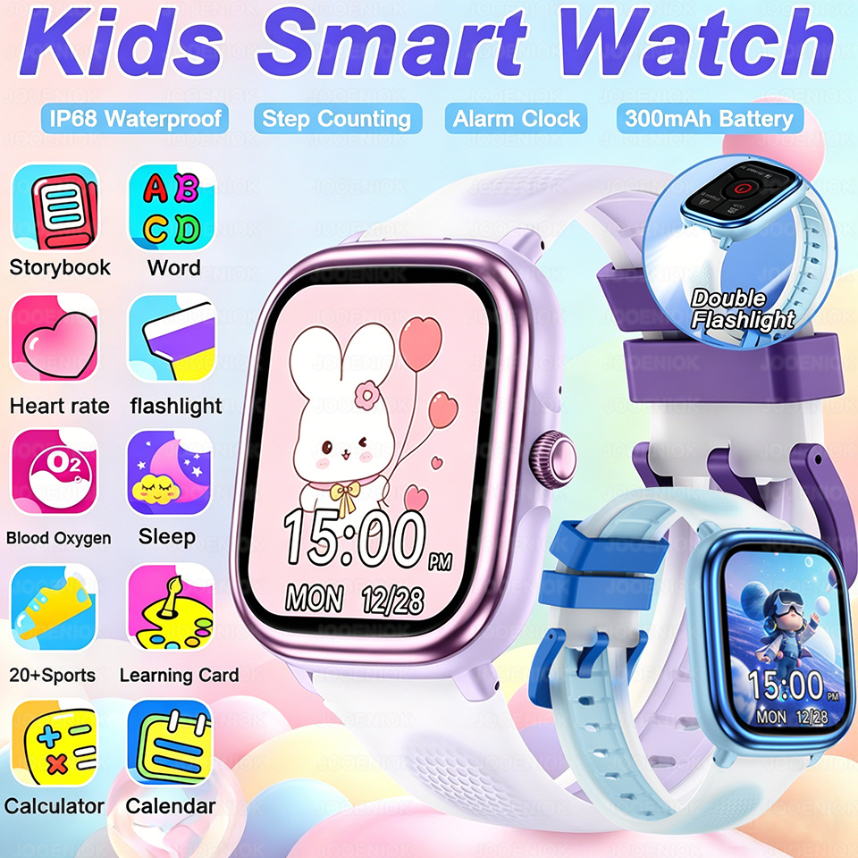 Smartwatch Watches Birthday Gift For Boys - 2026 Nieuwe Smartwatch Kinderen Zaklamp Studiehulp