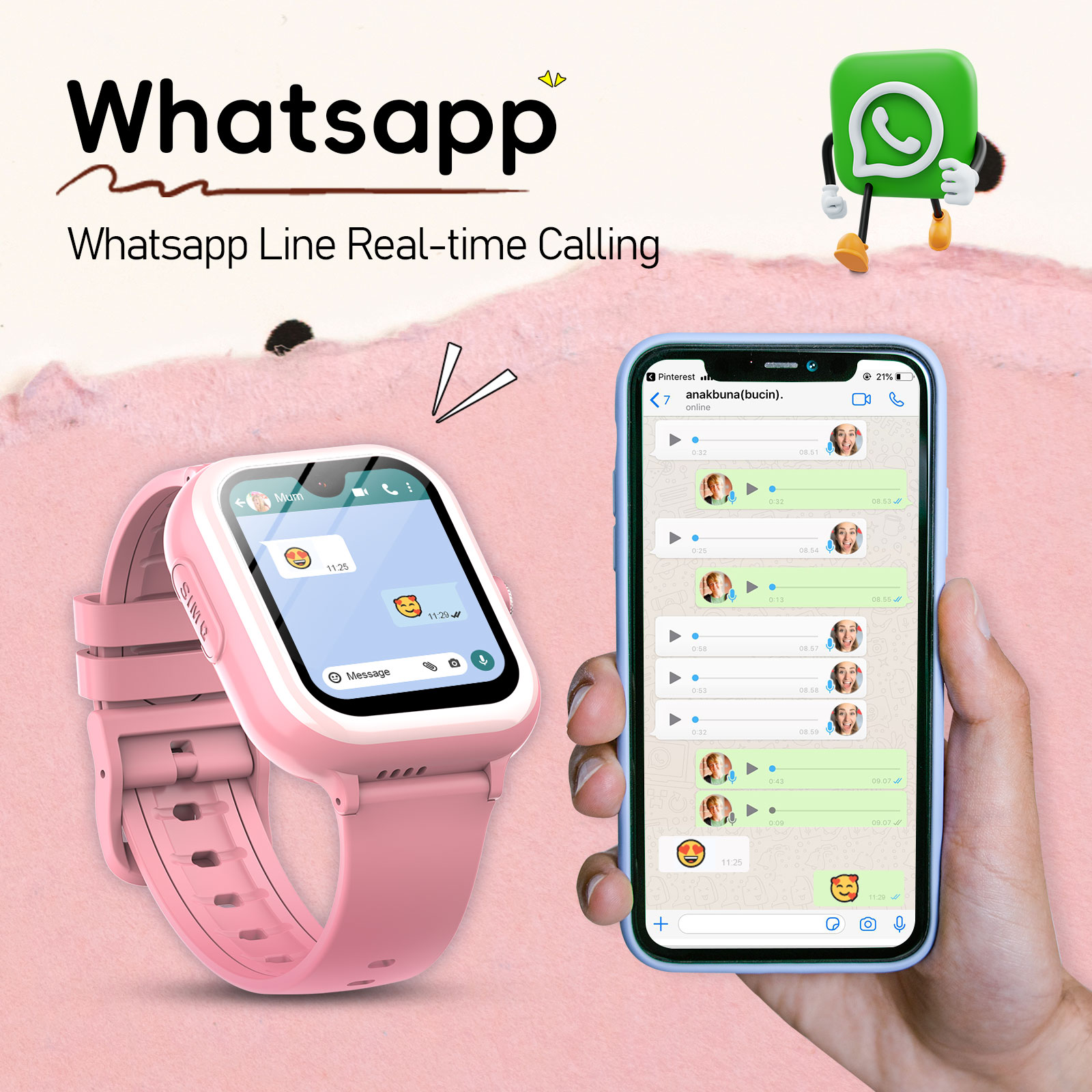 Wonlex KT31 Kinder Smartwatch  - Smartwatch Watch Whatsapp recensie en prijs