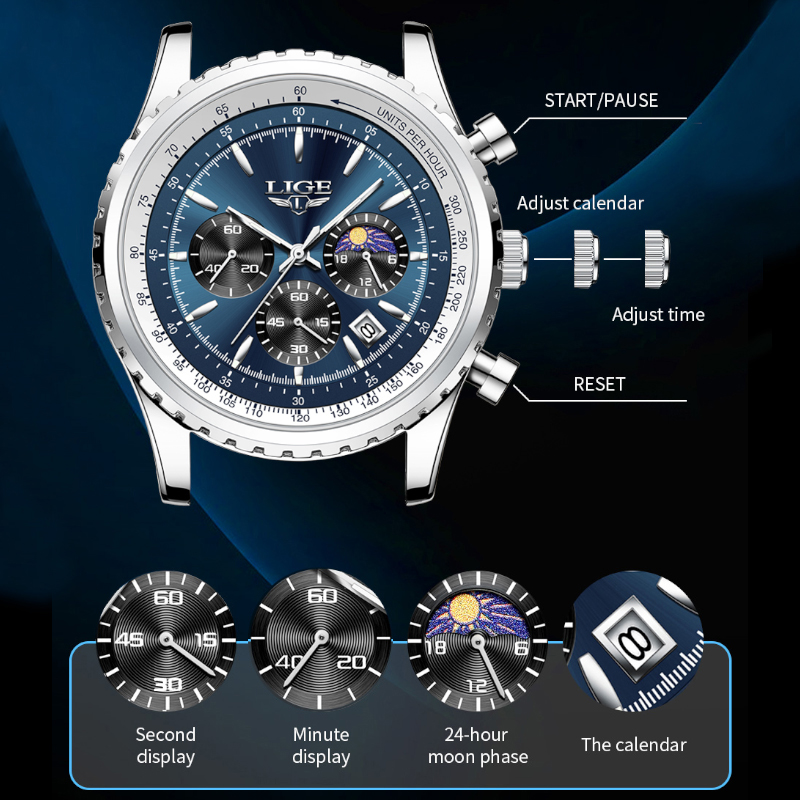 Lige Merk Luxe Quartz Man Horl - Smartwatch Watches For Men Brands recensie en prijs