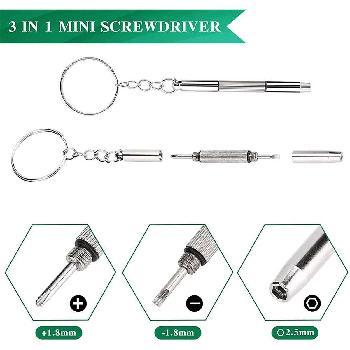 1/2/10pcs Mini 3 in1 Schroeven - Watchmaker Screwdriver recensie en prijs