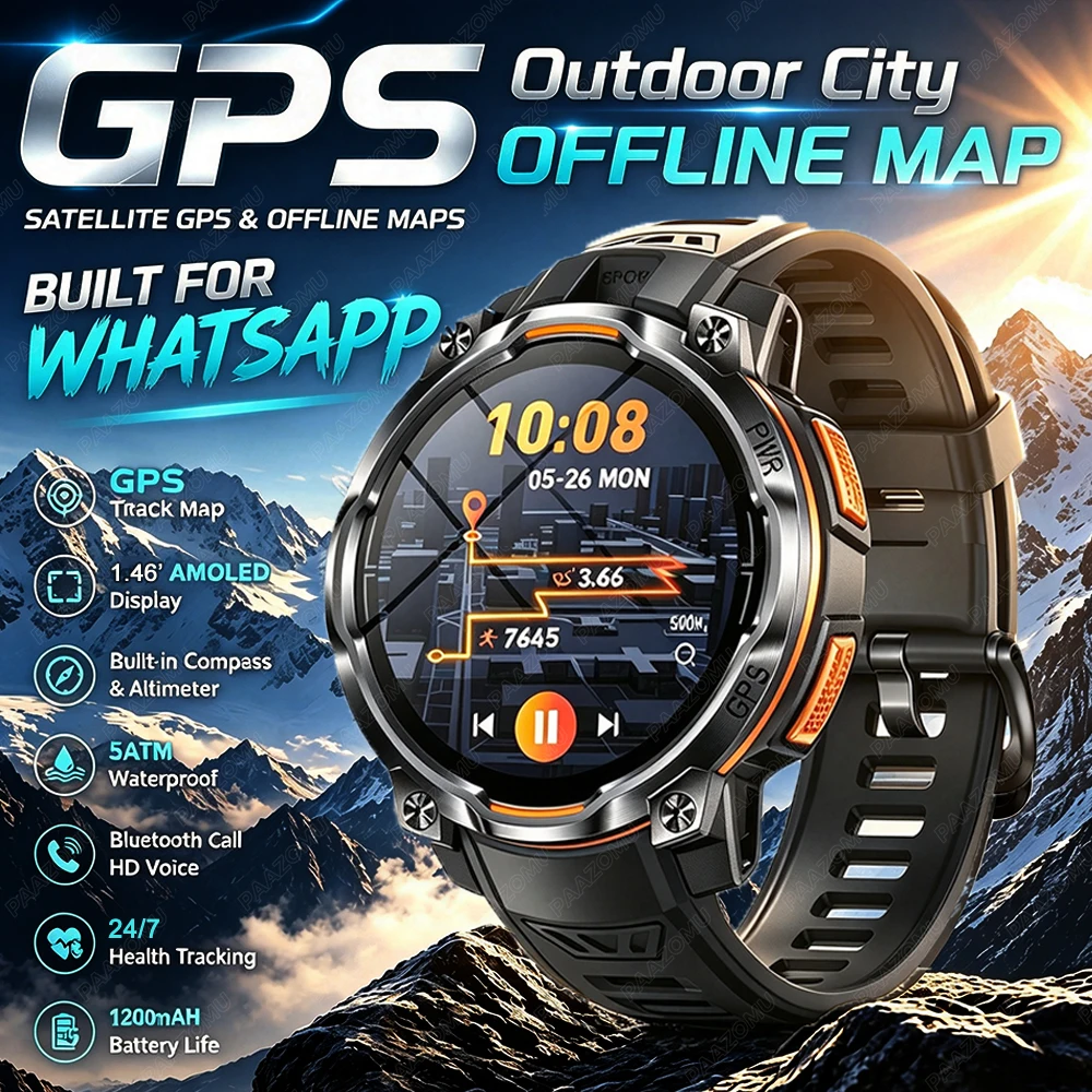 2026 Nieuwe GPS Offline Kaart  - Smartwatch Watch Whatsapp recensie en prijs